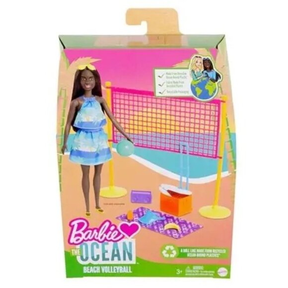 Barbie: Barbie Loves the Ocean - Beach Volleyball Playset by Mattel Toys - Picture 1 of 2